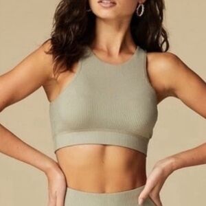 Tan + Lines by Sivan Ayla // LA CIENEGA BRA // (XL - Sage Ribbed) (Discontinued)